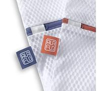 AURFLO Mesh Laundry Bag-Set of 2 Extra Large Heavy Duty Net with Zipper Lock, Color Coding and Hanging Loop-Safe Wash and Organizer for Travel, Lingerie, Gloves, Socks, Yoga Pants, Bra, Jeans, Sweater