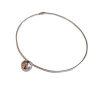 Aurgiarm Love Heart Sphere Pendant Necklace Snake Bone Chain Choker Women Accessories Daily Fashion Jewelry