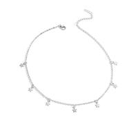 Aurgiarm Sparkling Necklace Pentagram Pendant Jewelry Star Pendant Collar Collarbone Unique Star Necklace Alloy Material