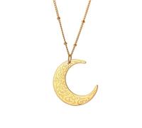 Aurgiarm Vintage Moon Pendant Necklace for Women, フリーサイズ, As described, No Gemstone