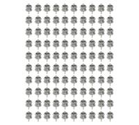 [Aurgiarme] 100 Pcs 4 Leaf Glass Pendant Rack Charms Pendants Fashion Jewelry Components Alloy Charms Jewelry Project