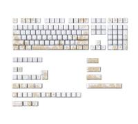 Aurgiarme 146/136 Keys Translucent Keycaps Platinums Embroidery Side Print Backlit Shines Through Keycaps For Keyboard