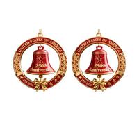 Aurgiarme 250th Anniversary Patriotic Liberties Bells Ornament For Christmas Tree Decoration Commemorative Accessories Christmas Tree Hanging Decoration