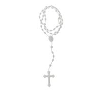 Aurgiarme 8 Colors Lovely Glow In Dark Rosary Beads For Cross Necklace Jewelry Noctilucent Necklace Must-have For Catholicism Pray Chain Women