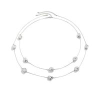 [Aurgiarme] Eye Catch Double Strand Neck Restore 2 Strand Necklace Accessories Unique Critical Chain for Party