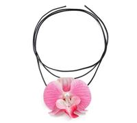 [Aurgiarme] Flower Charm Necklace with Pearl Decoration for Wedding and Date Amazing Flower Charm Necklace Flower Pendant Neck Chain