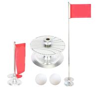 Aurgiarme Golfs Pin Flag Hole Cup Set Retractable Flag And Cup Putter Swing Training Practice Tool For Indoor And Outdoor Putter Swing Training Practice Tool