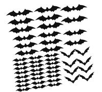 Aurgiarme Halloween Window Clings Adhesive PVC Stickers Realistic Flying Bat Sticker Wall Decals For Wall Decoration Easy Install Decorations