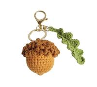 Aurgiarme Handcrafted Crocheted Acorn Pendant Exquisite Craftsmanship And Natural Beauty Hangings Decoration For Bags Backpacks Handmade Crochet Acorn Pendant