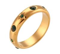 [Aurgiarme] Metal Ring Fashion Dating Jewelry Stainless Steel Texture Comfort Ring for Adding a Touch of Color to Your Look