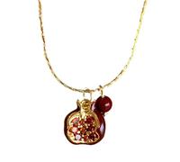 [Aurgiarme] Trendy pomegranate necklace for modern women who want to catch the eye of jewelry and looking for a unique style