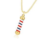 [Aurgiarme] Unique Design Electric Clean Finish Casual Wear Barber Pole Pendant Necklace for Barber and Hair Lovers