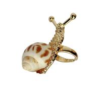 [Aurgiarme] Unique Snail Shell Ring Beach Resort Jewelry Alloy Material Coastal Fashion Ring for Casual Wear and Party