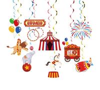 Aurgiarme Whimsical Swirls Hanging Ornament 30 Count Paper Circus Theme Party Decorations For Kids Adults Festival Event Paper Party Ornament