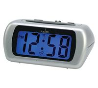Acctim Auric Digital Alarm Clock Superbrite® Crescendo Alarm Large LCD Display in Silver Acctim Silver