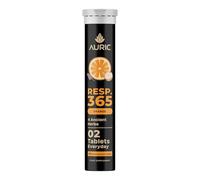 Auric Resp 365 Supplement 20 Tablets Natural Lung Cleanse & Detox with NAC (N-Acetyl L-Cysteine), Pushkarmool, Piper Longum & Licorice Extract