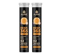 Auric Resp 365 Supplement 40 Tablets Natural Lung Cleanse & Detox with NAC (N-Acetyl L-Cysteine), Pushkarmool, Piper Longum & Licorice Extract