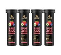 Auric Shine 365 Effervescent Tablets - 80 Tablets | Biotin with Amla, Pomegranate & Grape Seed Extract | Mixed Berries Flavour