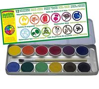 Aurich ökoNORM (Oekonorm) Nawaro Watercolour Paint Box Full Size, 12 Tablets in a Metal Case, Varied, 13 Count (Pack of 1)