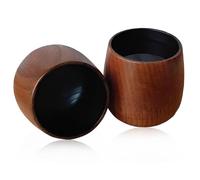 Auridnlh Wooden Whiskey Cup, 2PCS Charred Bourbon Whiskey Cup, Rustic Cool Vintage Bottle for Home Kitchen Home Dining Birthday Christmas Everyday Use Travel Wedding