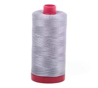 Aurifil 12wt Cotton Thread - Grey#2605 (356 yd) - 100% Egyptian Cotton - Ideal for Hand Embroidery, Quilting, Topstitching, Decorative Sewing - Made in Italy