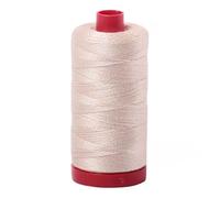 Aurifil 12wt Cotton Thread - Light Sand #2000 (356 yd) - 100% Egyptian Cotton - Ideal for Hand Embroidery, Quilting, Topstitching, Decorative Sewing - Made in Italy
