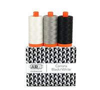 Aurifil 50wt Cotton Color Builder Thread Collection-Carrara Black/White -AC50CP3-012