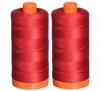 Aurifil 50wt Mako Cotton Thread 1,422 Yards - Red A1050-2250 (Тwo Рack)
