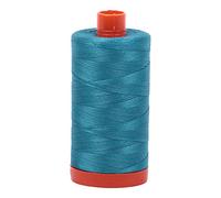 Aurifil A1050-4182 Mako Cotton Thread Solid 50wt 1422yds,Dark Turquoise
