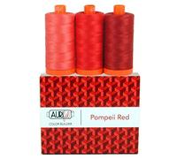 Aurifil CB Pompeii 3pc, Cotton, Assorted Reds, M