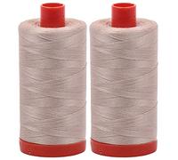 2-Pack - Aurifil 50WT - ERMINE (2312) Solid - Mako Cotton Thread - 1422 Yards Each