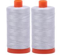 Aurifil Mako 50wt Thread 2 Large Spools in Dove (2600)