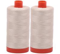 Aurifil Mako 50wt Thread 2 Large Spools: Light Beige (2310x2)