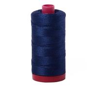 Aurifil Mako Cotton Thread Solid 12wt 100% Long Staple Mercerized Egyptian Cotton 1422yds Dark Navy