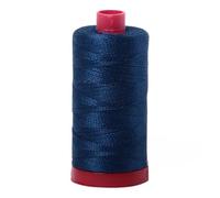 Aurifil Mako Cotton Thread Solid 12wt 100% Long Staple Mercerized Egyptian Cotton 1422yds Medium Delft Blue
