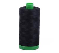 Aurifil Mako Cotton Thread Solid 40wt 100% Long Staple Mercerized Egyptian Cotton 1094yds Black