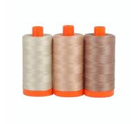 Aurifil Thread 3 Large Spools 100% Cotton 50WT Thread Perfect for Embroidery, Crafting and Quilting (Verona - Mauve)