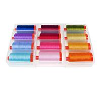 Aurifil Thread Set THE PERFECT BOX OF COLORS By Pat Sloan 50wt Cotton 12 Large (1422 yard) Spools by Aurifil