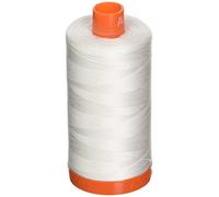 AURIFIL USA Aurifil 50wt Cotton 1,422yd-Natural, 1422 yd, Natural White