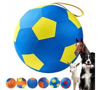 Auriiktch Giant Herding Ball for Dogs, Giant Dog Ball for Border Collies, Herding Ball for Dogs Large, Durable Giants Inflatable Dog Balls, Cover Scratch Resistant Interactive Dog (Blue + Yellow S)