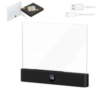 Auriiktch Smart Flat Book Light, Rechargeable Book Page Light with Timer, 3 Colours Dimmable Portable LED Reading Light Page, Eye Care Night Lamp for Bed & Travel, USB-C (Black Set)