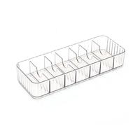 Aurikall Cable Organizer Box with Multiple Compartments for Remote Control, Charger and Cord Storage, Transparent Gray, for Home Desktop and Office (Transparent Gray)