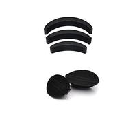 AURINKO® Combo Pack Of 5Pc Hair Accessories, Set Of 2Pc Oval Hair Puff Up Volumizer With Set Of 3Pc Banana Bumpits Hair Style Maker (Black)