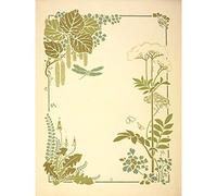 Auriol Decorative Flower Leaf Dragonfly Design Large Print Poster Wall Art Decor Picture