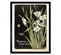 Auriol Program Cover Theatre Chat Noir Art Print Framed Poster Wall Decor 12x16 inch