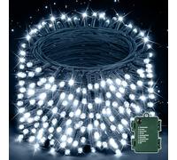 Auriostar Christmas Tree Lights Indoor - 20m 200LEDs Xmas Fairy Lights Battery Operated with 8 Modes Timer, IP44 Waterproof Battery Lights for Garden/Bedroom/Camping/Gazebo/Outdoor(Cool White)