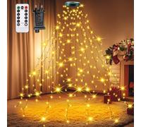 Auriostar Christmas Tree Lights Indoor - 300 LEDs 2.5mX12 Strands Outdoor Christmas Lights with 8 Modes/Remote/Timer, Waterproof Xmas Fairy Lights Easy to Install for 1-2.5M Tree (Warm white, 300LEDs)