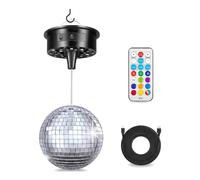 AURIVEE Disco Ball Motor 0-15 RPM 6 Speed, LED & Party Controller