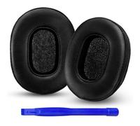 Aurivor Genuine Leather Ear Pads Cushions for Audio-Technica ATH MSR-7, Headset Earpads Covers for M50X M40X M30X M20X, HyperX Cloud, SteelSeries Arctis 1 3 5 7 9 9X Pro Prime, Stealth 600 & More