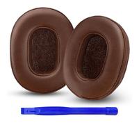Aurivor Genuine Leather Ear Pads Cushions for Audio-Technica ATH MSR-7, Headset Earpads Covers for M50X M40X M30X M20X, HyperX Cloud, SteelSeries Arctis 1 3 5 7 9 9X Pro Prime, Stealth 600 & More